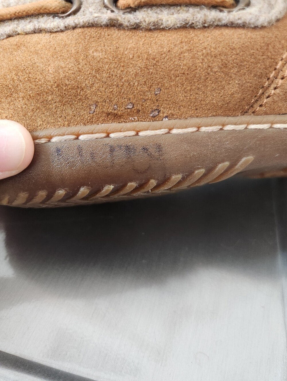 Women's 6.5 Patagonia Slip Ons Slippers Suede Moccasin Loafers - Picture 9 of 10